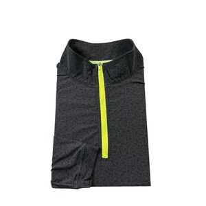 SWAG Black Skull AOP Half Zip Performance‎ Golf Pullover Size Medium